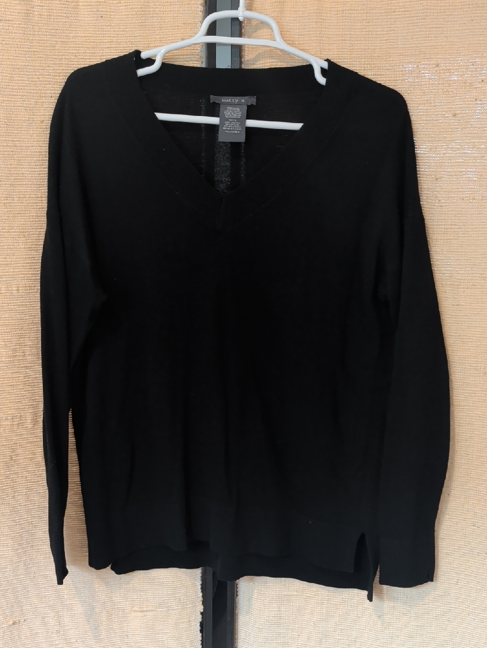 Matty M Women's Black V-Neck Sweater